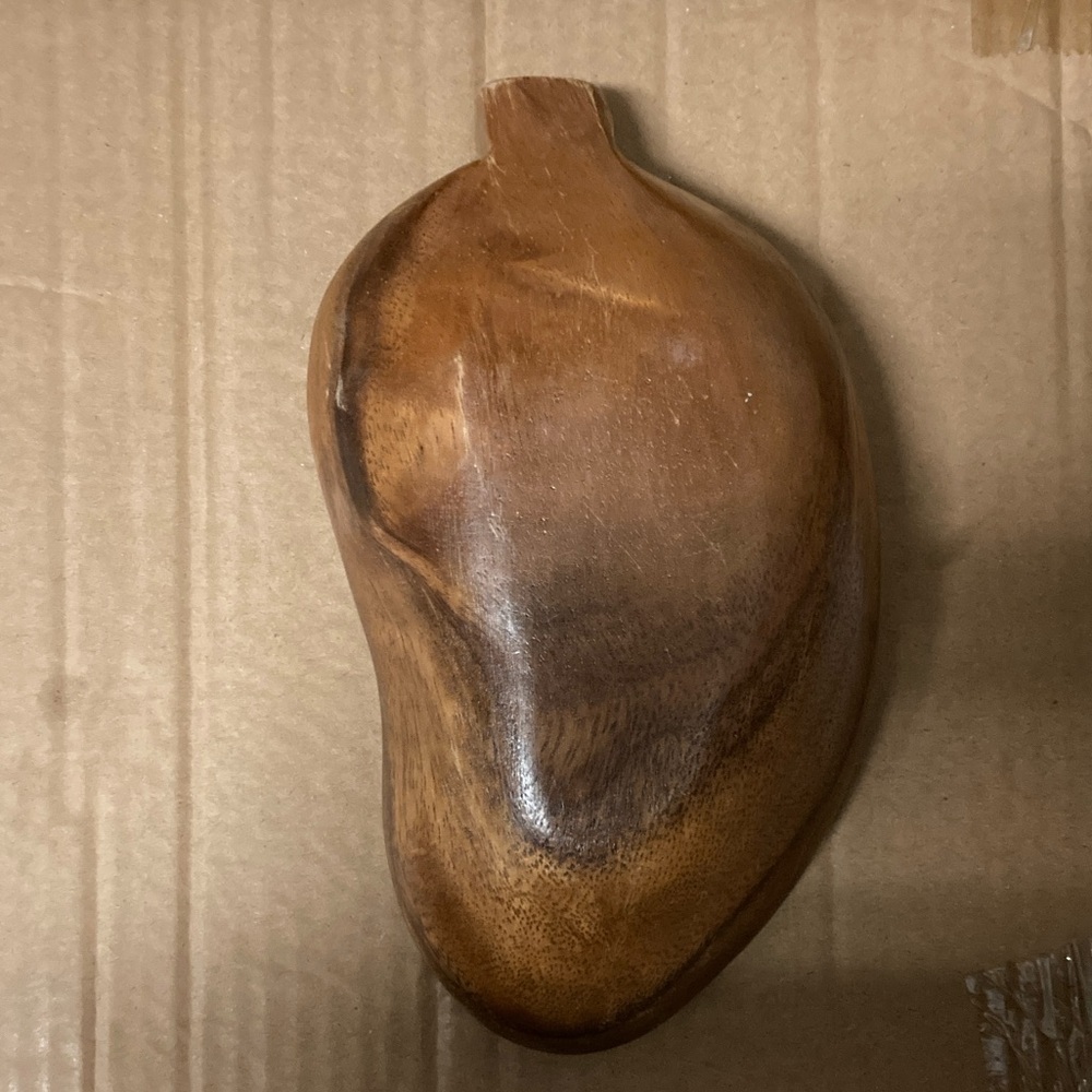 Vintage wooden Mango-Shaped Decorative serving dish